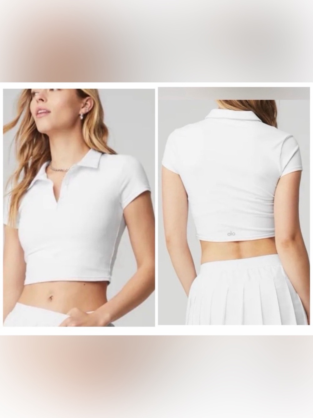 NWT Alo Yoga Choice Polo White Size Medium